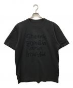 sacaiサカイ）の古着「MADSAKI Flock Print T-Shirt」｜ブラック