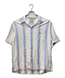 WACKO MARIA（ワコマリア）の古着「STRIPED OPEN COLLAR SHIRT」｜ホワイト×ブルー