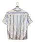 WACKO MARIA (ワコマリア) STRIPED OPEN COLLAR SHIRT ホワイト×ブルー サイズ:XL：21000円