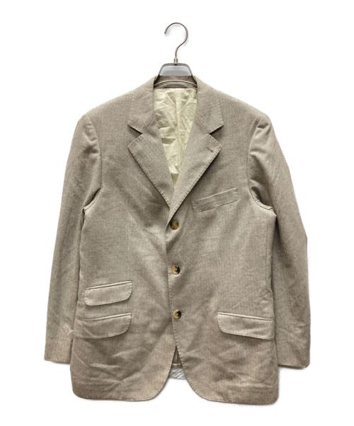 BRUNELLO CUCINELLI（ブルネロクチネリ）BRUNELLO CUCINELLI (ブルネロクチネリ) カシミア混テーラードジャケット ベージュ サイズ:50の古着・服飾アイテム