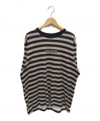 SUPREMEシュプリーム）の古着「Reverse Stripe S/S Top」｜ブラウン×ブラック