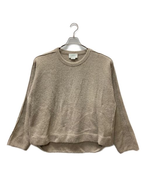 YOKE（ヨーク）YOKE (ヨーク) 7G ALPACA WOOL CARDIGAN RIB STITCH KNIT ベージュ サイズ:Mの古着・服飾アイテム