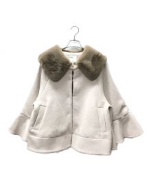 HER LIP TO（ハーリップトゥ）の古着「Convertible Faux Fur Tippet Coat」｜ピンク