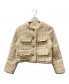 HER LIP TOハーリップトゥ）の古着「Wool-Blend Fancy Tweed Jacket」｜ベージュ