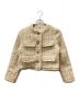 HER LIP TO（ハーリップトゥ）の古着「Wool-Blend Fancy Tweed Jacket」｜ベージュ