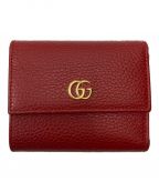 GUCCIグッチ）の古着「3つ折り財布」｜レッド