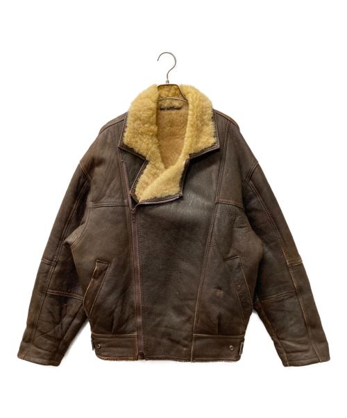 Real Sheepskin（不明）Real Sheepskin (不明) ムートンジャケット ブラウン サイズ:38の古着・服飾アイテム