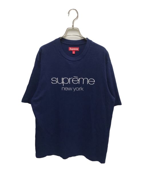 SUPREME（シュプリーム）SUPREME (シュプリーム) Classic logo s/s Top ネイビー サイズ:Ｓの古着・服飾アイテム