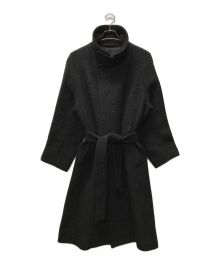 Phlannel（フランネル）の古着「Mix Wool Tweed Wrap Coat」｜ブラック