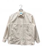 MUZEミューズ）の古着「RELAXED FIT CORDUROY SHIRTS」｜ホワイト