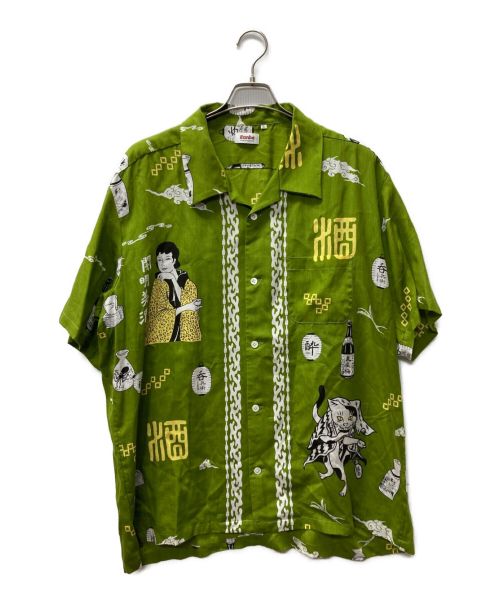 EANBE（イアンベ）EANBE (イアンベ) SAKE S/S SHIRT グリーン サイズ:Lの古着・服飾アイテム