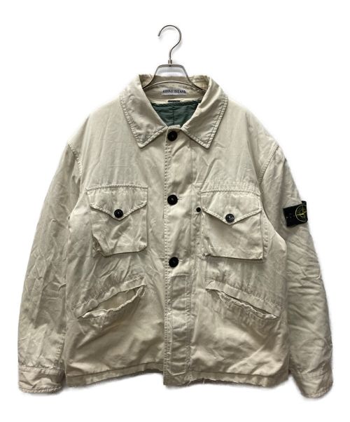 STONE ISLAND（ストーンアイランド）STONE ISLAND (ストーンアイランド) キルティングライナー付コットンジャケット グリーン サイズ:Lの古着・服飾アイテム