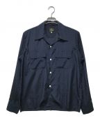 Needlesニードルズ）の古着「Cut-Off Bottom Classic Shirt」｜ネイビー