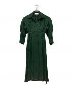 Mame Kurogouchiマメクロゴウチ）の古着「Stripe Jacquard Dress」｜グリーン
