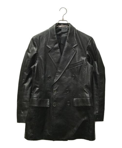 PAUL SMITH（ポールスミス）PAUL SMITH (ポールスミス) カウレザーダブルジャケット ブラック サイズ:Mの古着・服飾アイテム