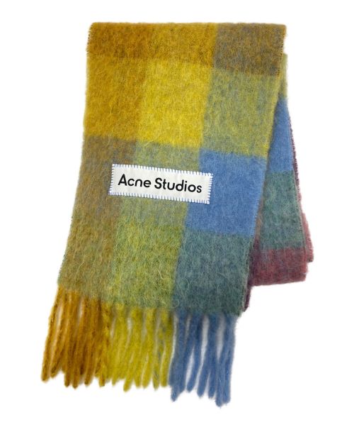 Acne studios（アクネ ストゥディオス）Acne studios (アクネストゥディオス) モヘアチェックスカーフ マルチカラーの古着・服飾アイテム