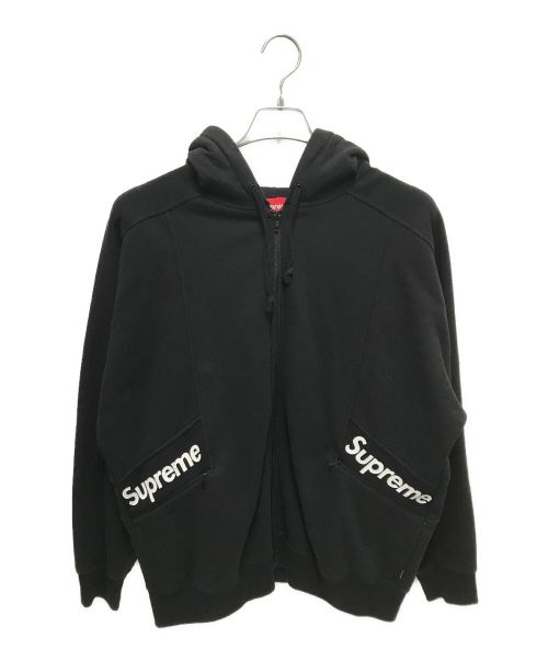 SUPREME（シュプリーム）Supreme (シュプリーム) Color Blocked Zip Up Hooded Sweats ブラック サイズ:Smallの古着・服飾アイテム