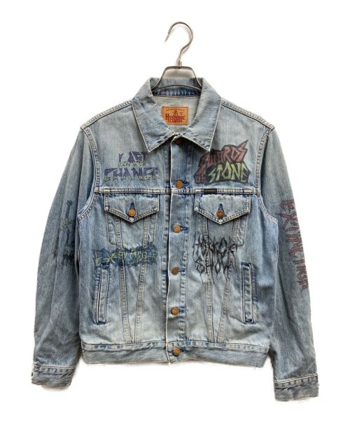 Hysteric Glamour（ヒステリックグラマー）Hysteric Glamour (ヒステリックグラマー) FERGADELIC METALプリントUSED加工デニムGジャン インディゴ サイズ:Mの古着・服飾アイテム