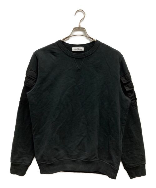 STONE ISLAND（ストーンアイランド）STONE ISLAND (ストーンアイランド) CREW NECK SWEAT ブラック サイズ:Lの古着・服飾アイテム