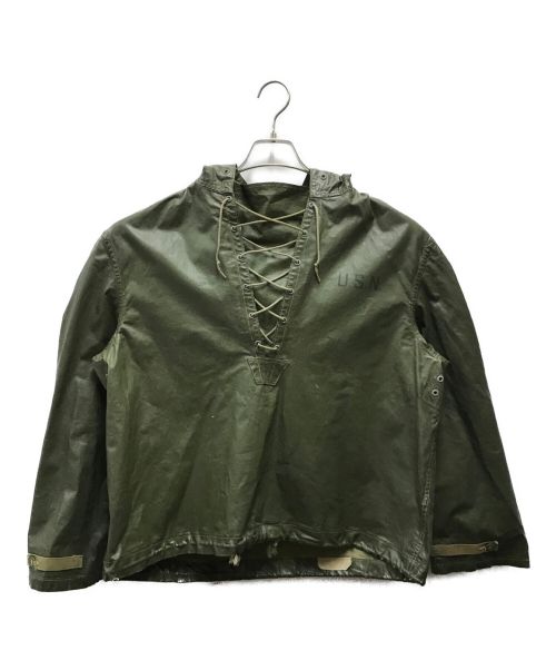 U'S NAVY（ユーエスネイビー）U'S NAVY (ユーエスネイビー) Ｎ-2デッキレインパーカー カーキ サイズ:MEDIUMの古着・服飾アイテム