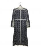Mame Kurogouchiマメクロゴウチ）の古着「Osmanthus Motif Jacquard Knitted Dress」｜ブラック