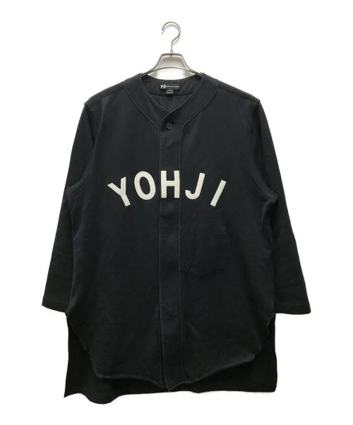 Y-3（ワイスリー）Y-3 (ワイスリー) Letters Baseball Shirt ブラック サイズ:Lの古着・服飾アイテム