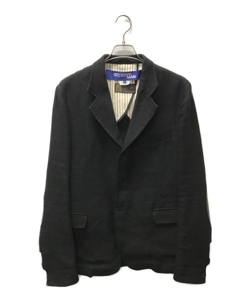 COMME des GARCONS JUNYA WATANABE MAN（コム デ ギャルソン ジュンヤ ワタナベ マン）COMME des GARCONS JUNYA WATANABE MAN (コム デ ギャルソン ジュンヤ ワタナベ マン) エルボーパッチウールジャケット ブラック サイズ:XLの古着・服飾アイテム