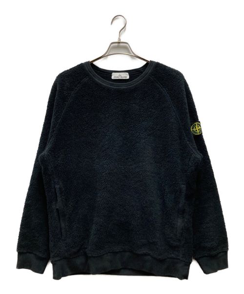 STONE ISLAND（ストーンアイランド）STONE ISLAND (ストーンアイランド) Fleece Crew Sweat ブラック サイズ:Lの古着・服飾アイテム