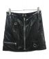 TRIPP NYC（トリップニューヨークシティー）の古着「TRIPP GOTHIC PUNK ROCKER PVC VINYL FETISH MOTO BIKER ZIP BLACK MINI SKIRT 」｜ブラック