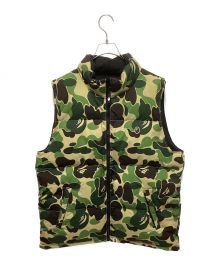 A BATHING APE（アベイシングエイプ）の古着「Camo Down Vest」｜カーキ