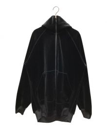 Y-3（ワイスリー）の古着「VELVET SPACER FULL-ZIP HOODIE」｜ブラック