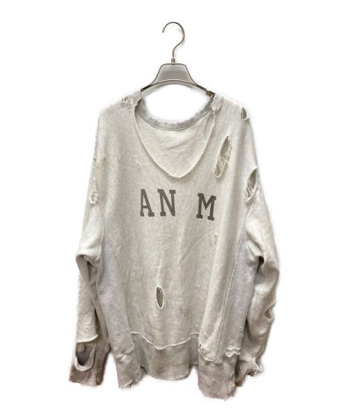 ANCELLM（アンセルム）ANCELLM (アンセルム) AN M CRASH CREWNECK SWEAT SHIRT グレー サイズ:2の古着・服飾アイテム