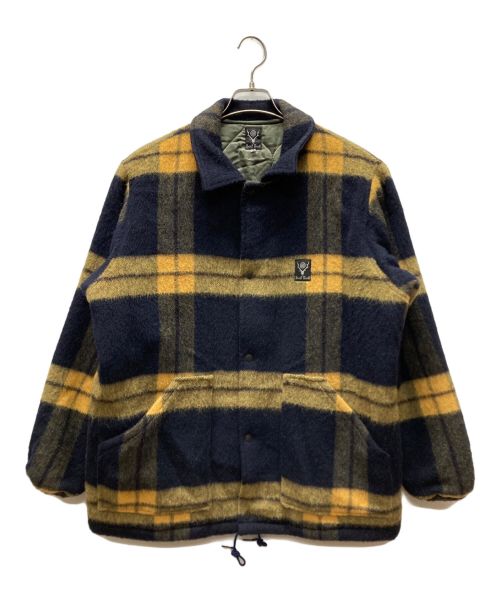 South2 West8（サウスツー ウエストエイト）South2 West8 (サウスツー ウエストエイト) Coach Jacket-Shaggy Tweed ブラック×イエロー サイズ:Mの古着・服飾アイテム