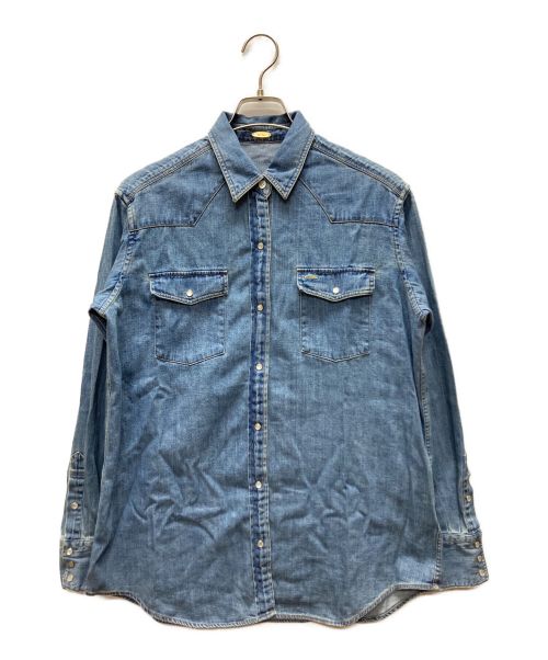 DEUXIEME CLASSE（ドゥーズィエム クラス）DEUXIEME CLASSE (ドゥーズィエム クラス) DENIM WESTERN SHIRT スカイブルー サイズ:Fの古着・服飾アイテム