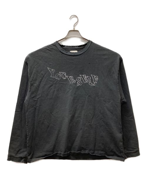 KAMIYA（カミヤ）KAMIYA (カミヤ) Vintaege Printed LS T-shirt グレー サイズ:XLの古着・服飾アイテム