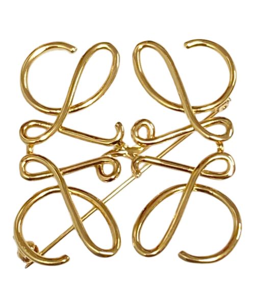 LOEWE（ロエベ）LOEWE (ロエベ) ANAGRAM BROOCH GOLD ゴールドの古着・服飾アイテム