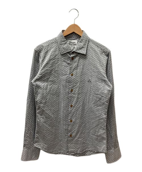 Vivienne Westwood man（ヴィヴィアン ウェストウッド マン）Vivienne Westwood man (ヴィヴィアン ウェストウッド マン) 柄シャツ グレー サイズ:44の古着・服飾アイテム