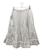 COMME des GARCONS GIRLコムデギャルソンガール）の古着「ティアードスカート」｜ホワイト