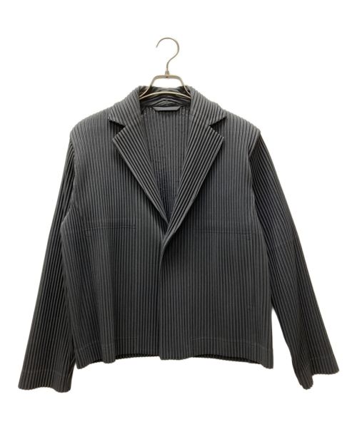 HOMME PLISSE ISSEY MIYAKE（オムプリッセ イッセイ ミヤケ）HOMME PLISSE ISSEY MIYAKE (オムプリッセ イッセイ ミヤケ) TAILORED PLEATS 2 JACKET チャコールグレー サイズ:1の古着・服飾アイテム