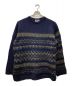 Yohji Yamamoto pour homme（ヨウジヤマモト プールオム）の古着「3GJQ PATTERN JQ PATTERN CREW NECK A  KNIT」｜ネイビー