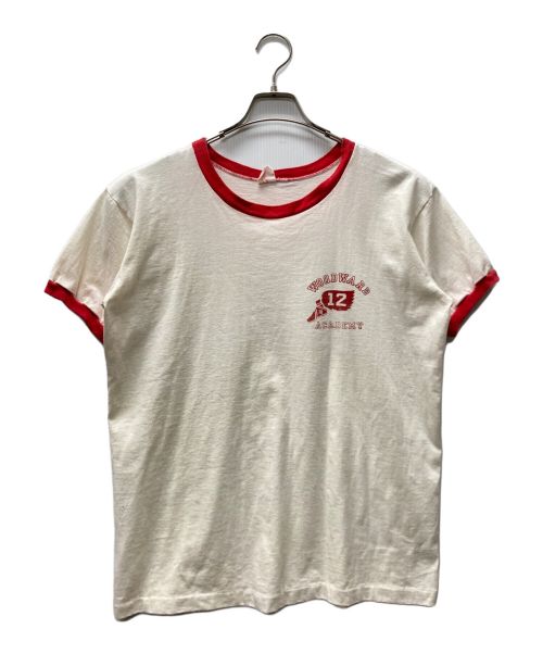 Champion（チャンピオン）Champion (チャンピオン) リンガーtシャツ レッド×アイボリー サイズ:LARGEの古着・服飾アイテム