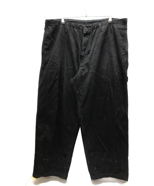 BLACK Scandal Yohji Yamamoto（ブラックスキャンダルヨウジヤマモト）BLACK Scandal Yohji Yamamoto (ブラックスキャンダルヨウジヤマモト) BLACK DENIM PAINTER PANTS ブラック サイズ:1の古着・服飾アイテム