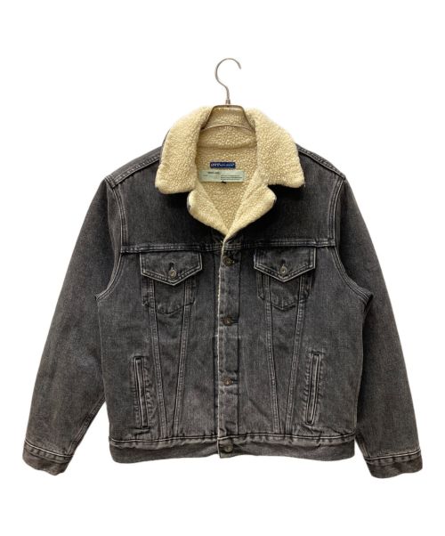 OFFWHITE（オフホワイト）OFFWHITE (オフホワイト) LEVI'S (リーバイス) SHERPA TRUCKER JACKET ブラック サイズ:Lの古着・服飾アイテム