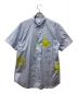 COMME des GARCONS SHIRT（コムデギャルソンシャツ）の古着「半袖ペイントシャツ」｜ブルー×ホワイト