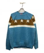 SUPREMEシュプリーム）の古着「STARS SWEATER DUSTY BLUE」｜ブラウン×ブルー