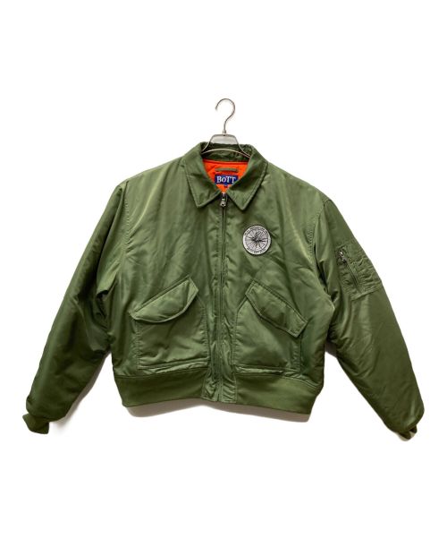 BoTT（ボット）BoTT (ボット) Nylon Flight Jacket オリーブ サイズ:SIZE Lの古着・服飾アイテム