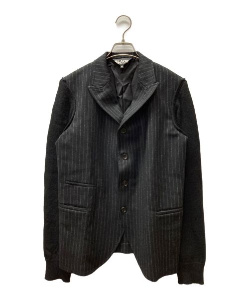 BLACK COMME des GARCONS（ブラック コムデギャルソン）BLACK COMME des GARCONS (ブラック コムデギャルソン) 切替テーラードジャケット ブラック サイズ:Mの古着・服飾アイテム