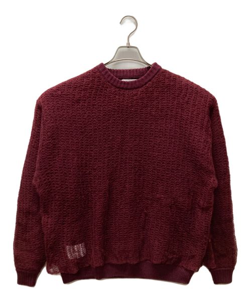 WTAPS（ダブルタップス）WTAPS (ダブルタップス) OBSVR SWEATER ワインレッド サイズ:Sの古着・服飾アイテム