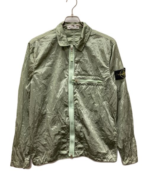 STONE ISLAND（ストーンアイランド）STONE ISLAND (ストーンアイランド) Nylon Metal Overshirt 黄緑 サイズ:Mの古着・服飾アイテム