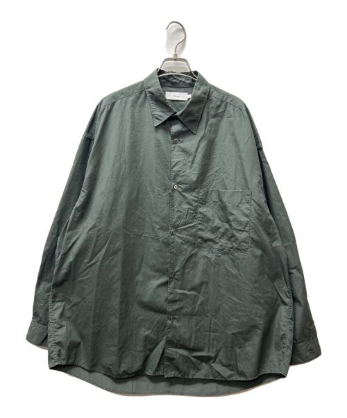 Graphpaper（グラフペーパー）Graphpaper (グラフペーパー) Broad Oversized L/S Regular Collar Shirt オーバーサイズシャツ グレー サイズ:FREEの古着・服飾アイテム